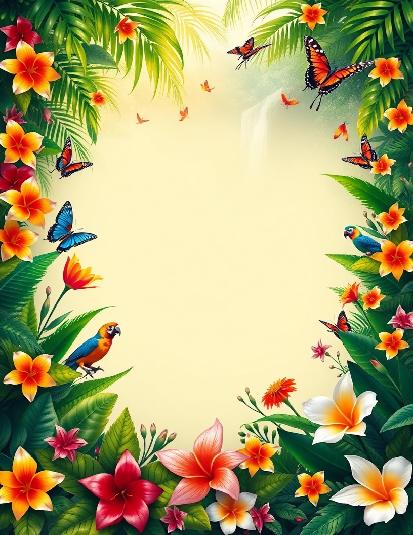Paradise Earth AI stationery background